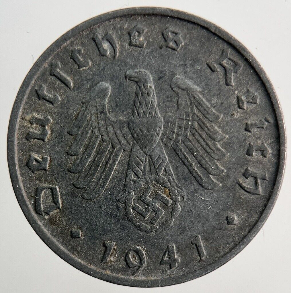 1941 Germany Nazi 10 Pfennig Coin | Very High Grade