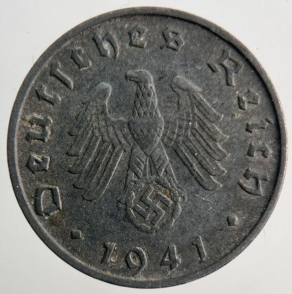 1941 Germany Nazi 10 Pfennig Coin | Very High Grade