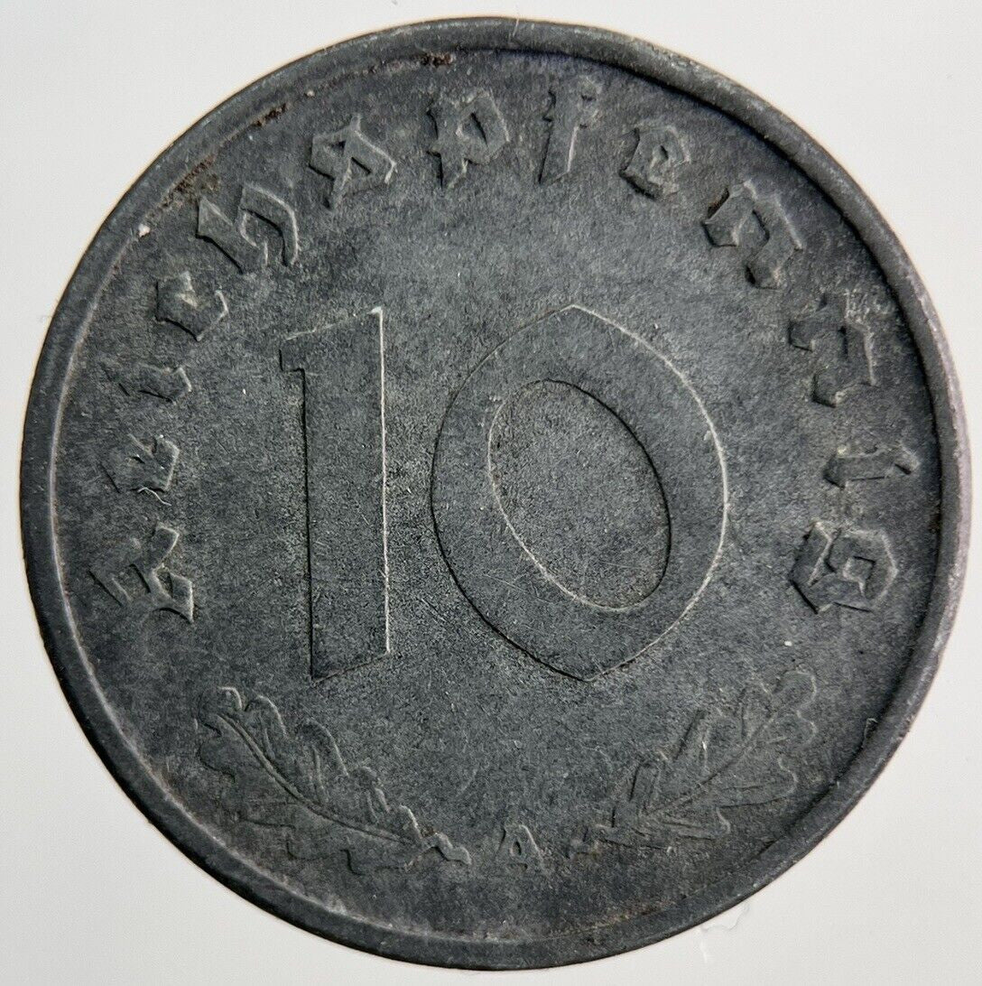 1941 Germany Nazi 10 Pfennig Coin | Fine Collectable Grade