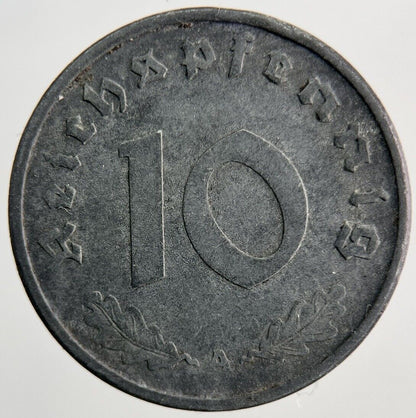 1941 Germany Nazi 10 Pfennig Coin | Fine Collectable Grade