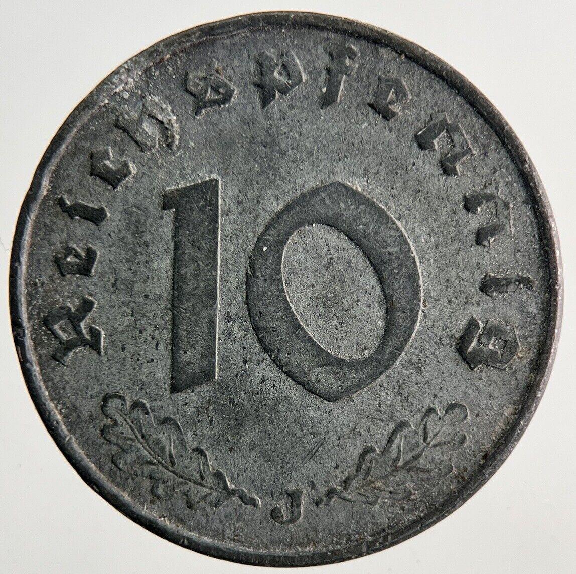 1941 Germany Nazi 10 Pfennig Coin | Very High Grade