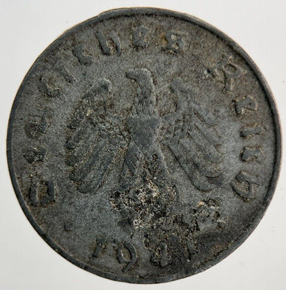 1941 Germany Nazi 10 Pfennig Coin | Collectable Grade