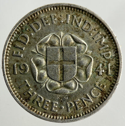 1941 George VI Threepence Silver Coin | Very High Grade