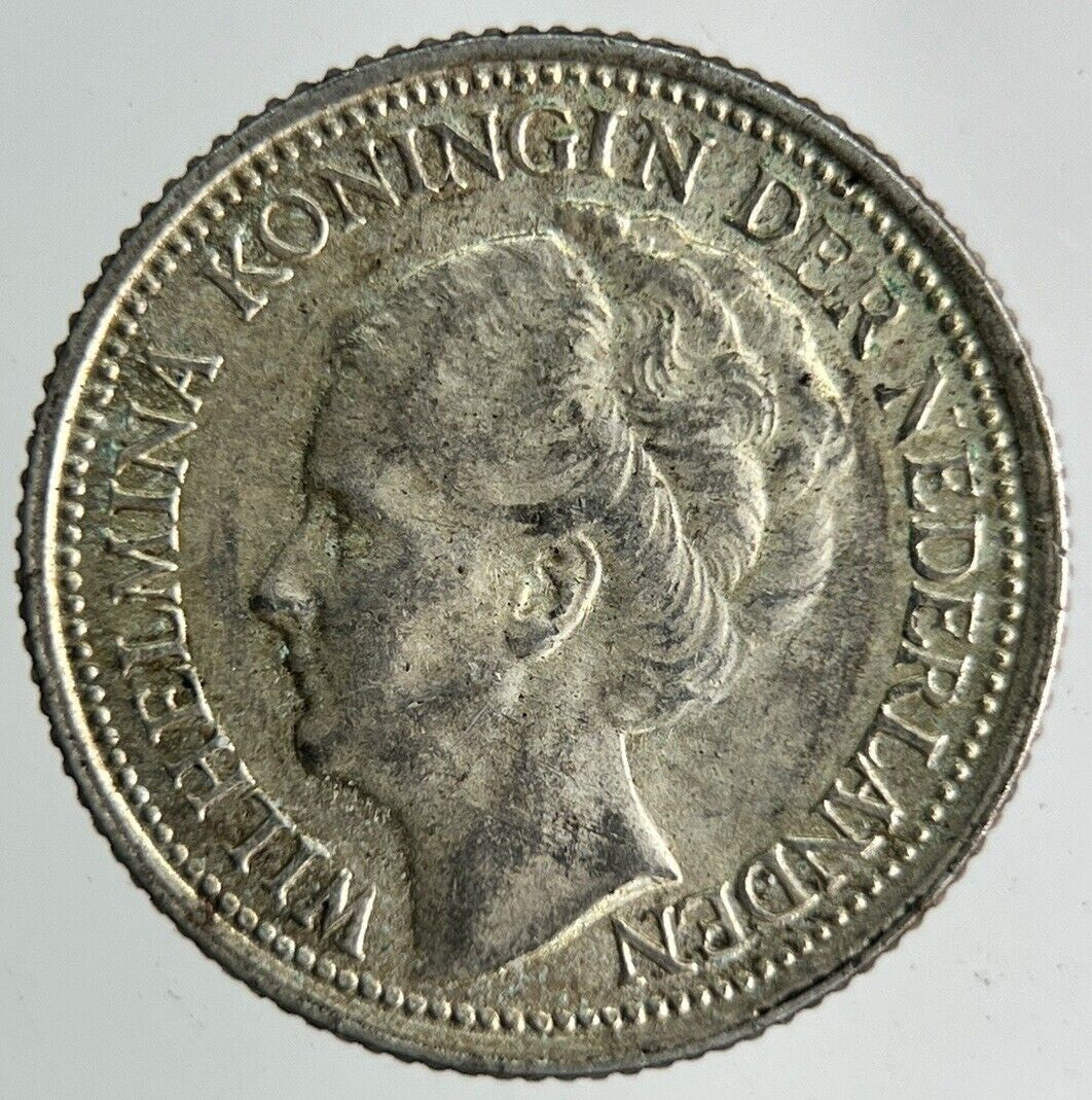 1941 Netherlands 10 Cents Silver Coin | Fine Collectable Grade