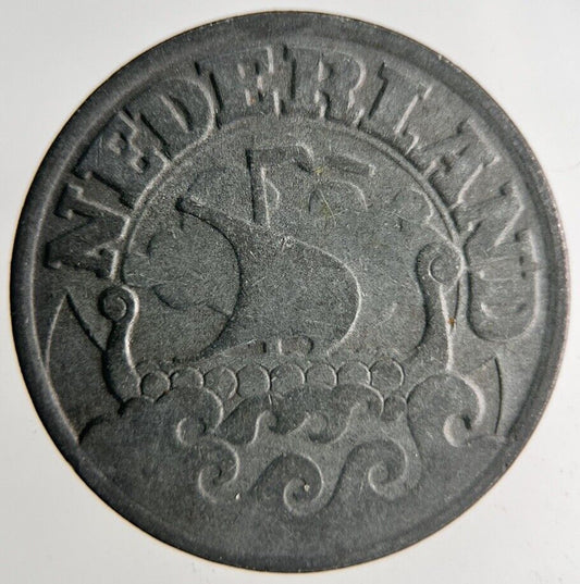 1941 Netherlands 25 Cents Coin | Fine Collectable Grade