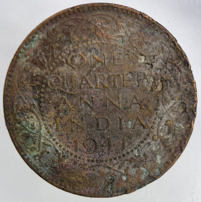 1941 India 1/4 Quarter Anna Coin | Collectable Grade