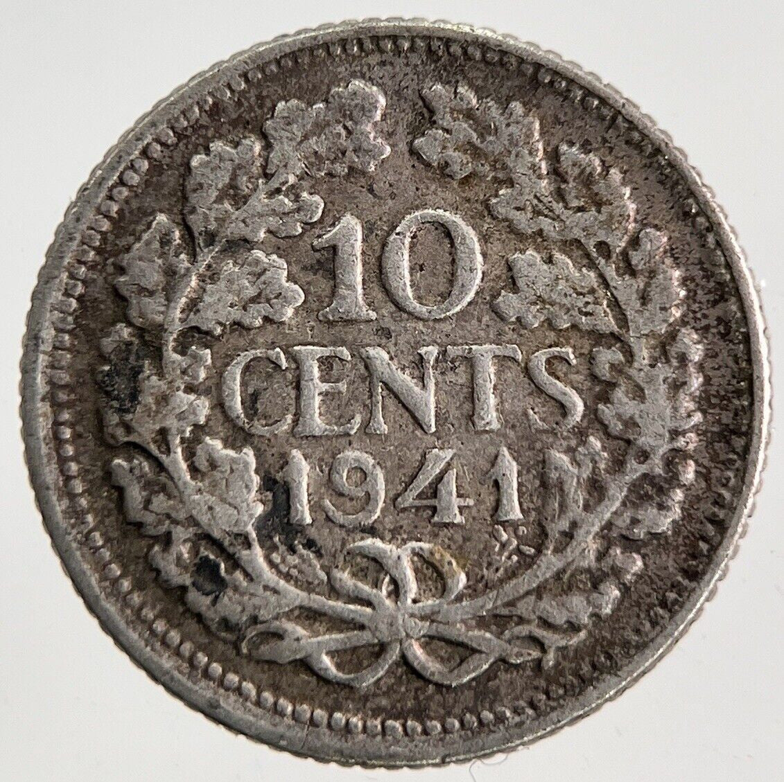 1941 Netherlands 10 Cents Silver Coin | Fine Collectable Grade