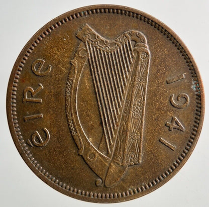 1941 Irish Half-Penny Coin | Very High Grade