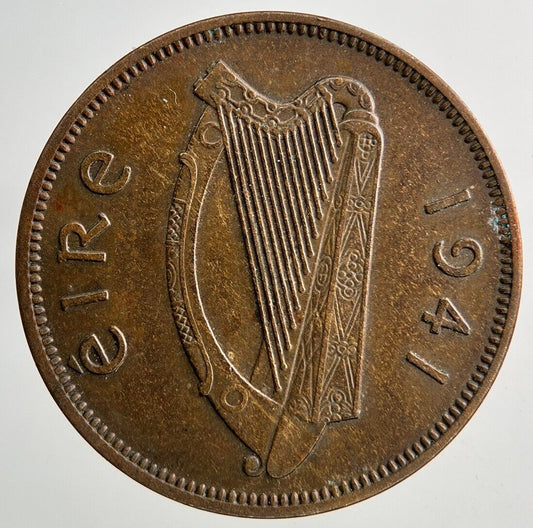 1941 Irish Half-Penny Coin | Very High Grade