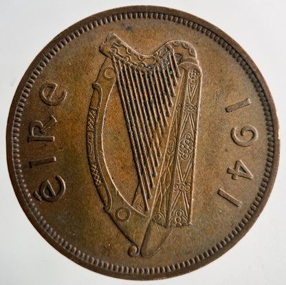 1941 Irish One Penny Coin | Very High Grade