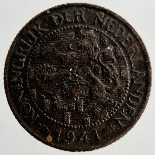 1941 Netherlands 1 Cent Coin | Fine Collectable Grade