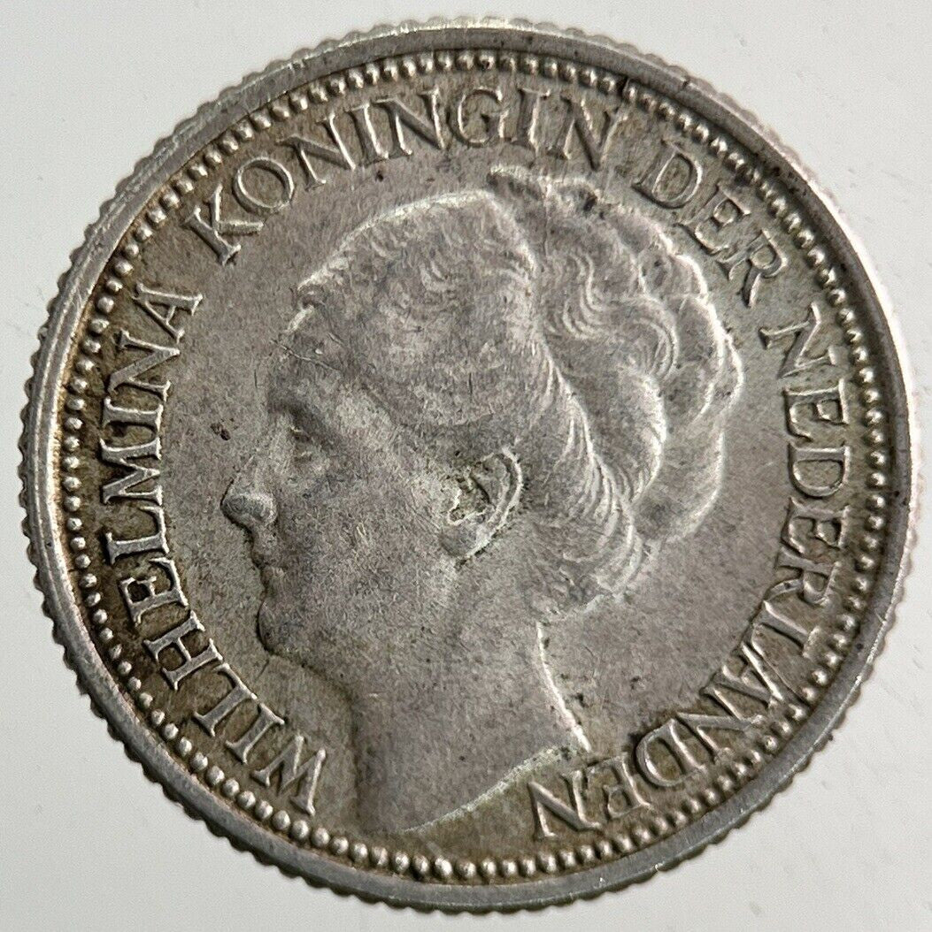 1941 Netherlands 10 Cents Silver Coin | Fine Collectable Grade