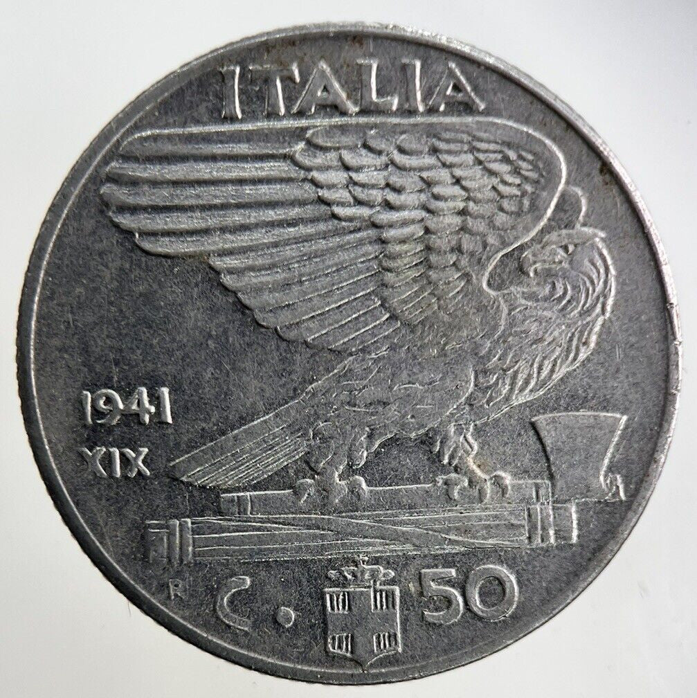 1941 Italy 50 Centesimi Coin | Fine Collectable Grade