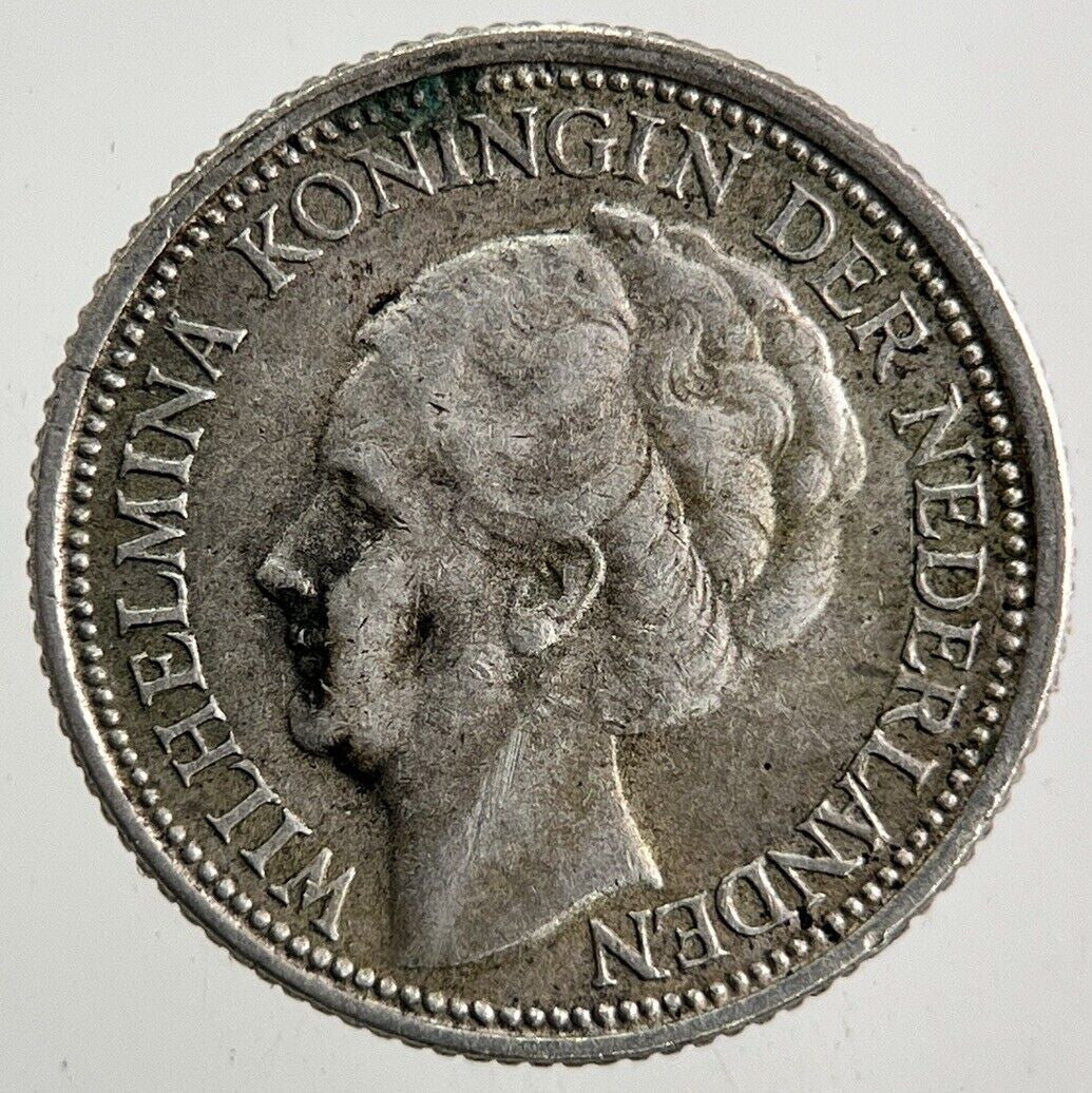 1941 Netherlands 10 Cents Silver Coin | Fine Collectable Grade