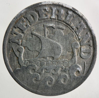 1941 Netherlands 25 Cents Coin | Fine Collectable Grade