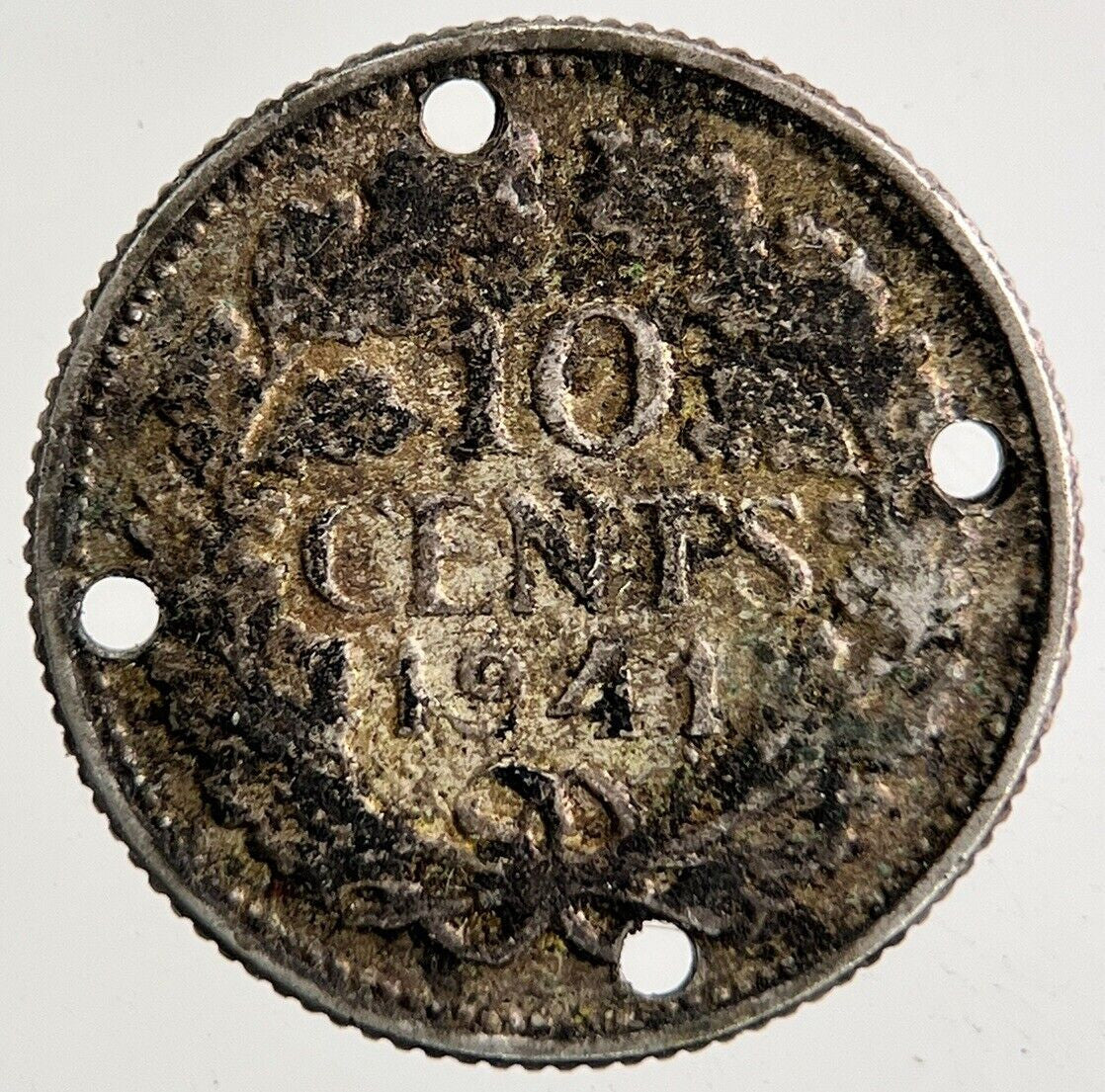 1941 Netherlands 10 Cents Silver Coin | Collectable Grade
