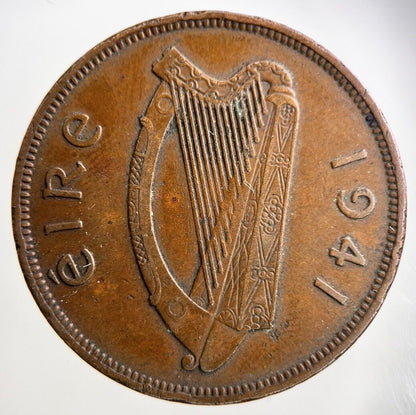1941 Irish One Penny Coin | Very High Grade