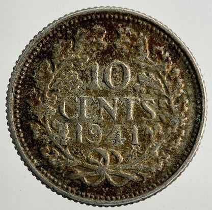 1941 Netherlands 10 Cents Silver Coin | Fine Collectable Grade