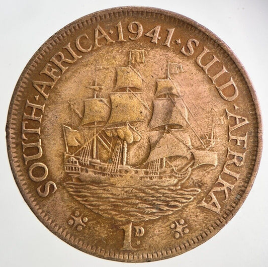 1941 South Africa One Penny Coin | Fine Collectable Grade