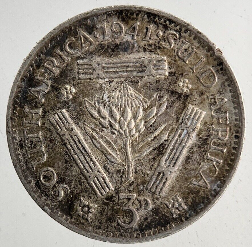 1941 South Africa Threepence Silver Coin | Fine Collectable Grade