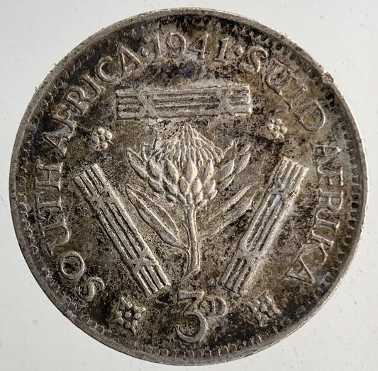 1941 South Africa Threepence Silver Coin | Fine Collectable Grade