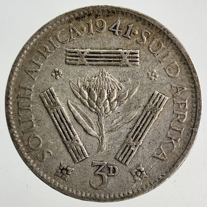 1941 South Africa Threepence Silver Coin | Fine Collectable Grade