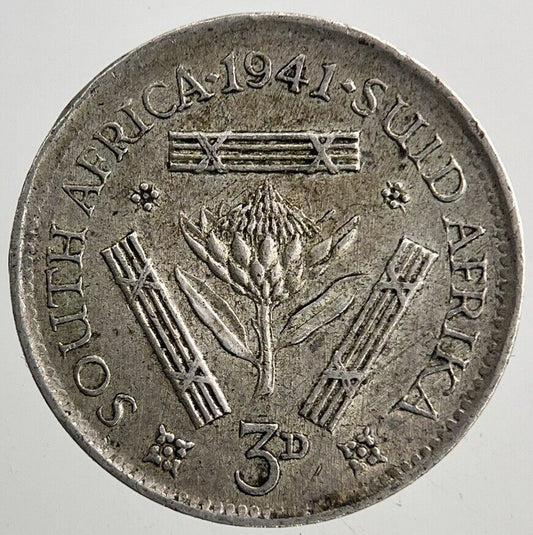 1941 South Africa Threepence Silver Coin | Very High Grade
