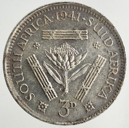 1941 South Africa Threepence Silver Coin | Very High Grade
