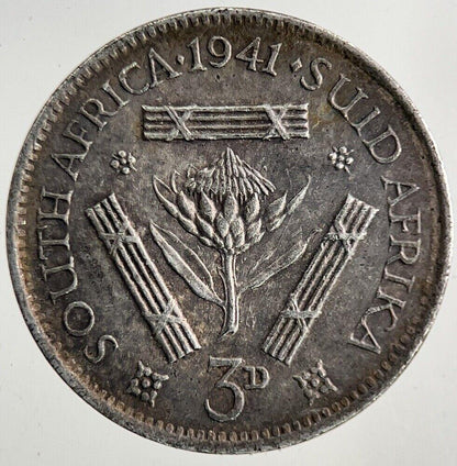 1941 South Africa Threepence Silver Coin | Very High Grade