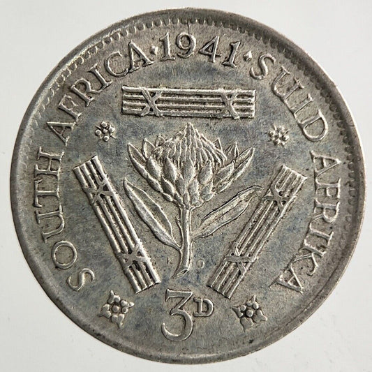 1941 South Africa Threepence Silver Coin | Very High Grade