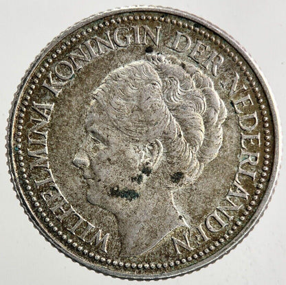 1941 Netherlands 25 Cents Silver Coin | Very High Grade