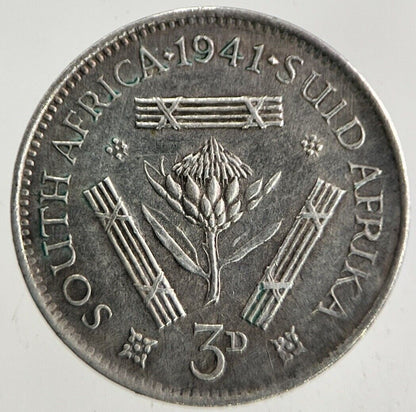 1941 South Africa Threepence Silver Coin | Very High Grade