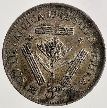 1941 South Africa Threepence Silver Coin | Very High Grade