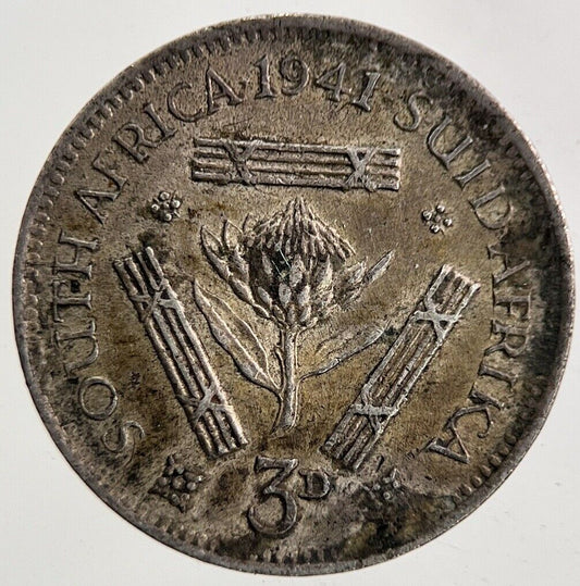 1941 South Africa Threepence Silver Coin | Very High Grade