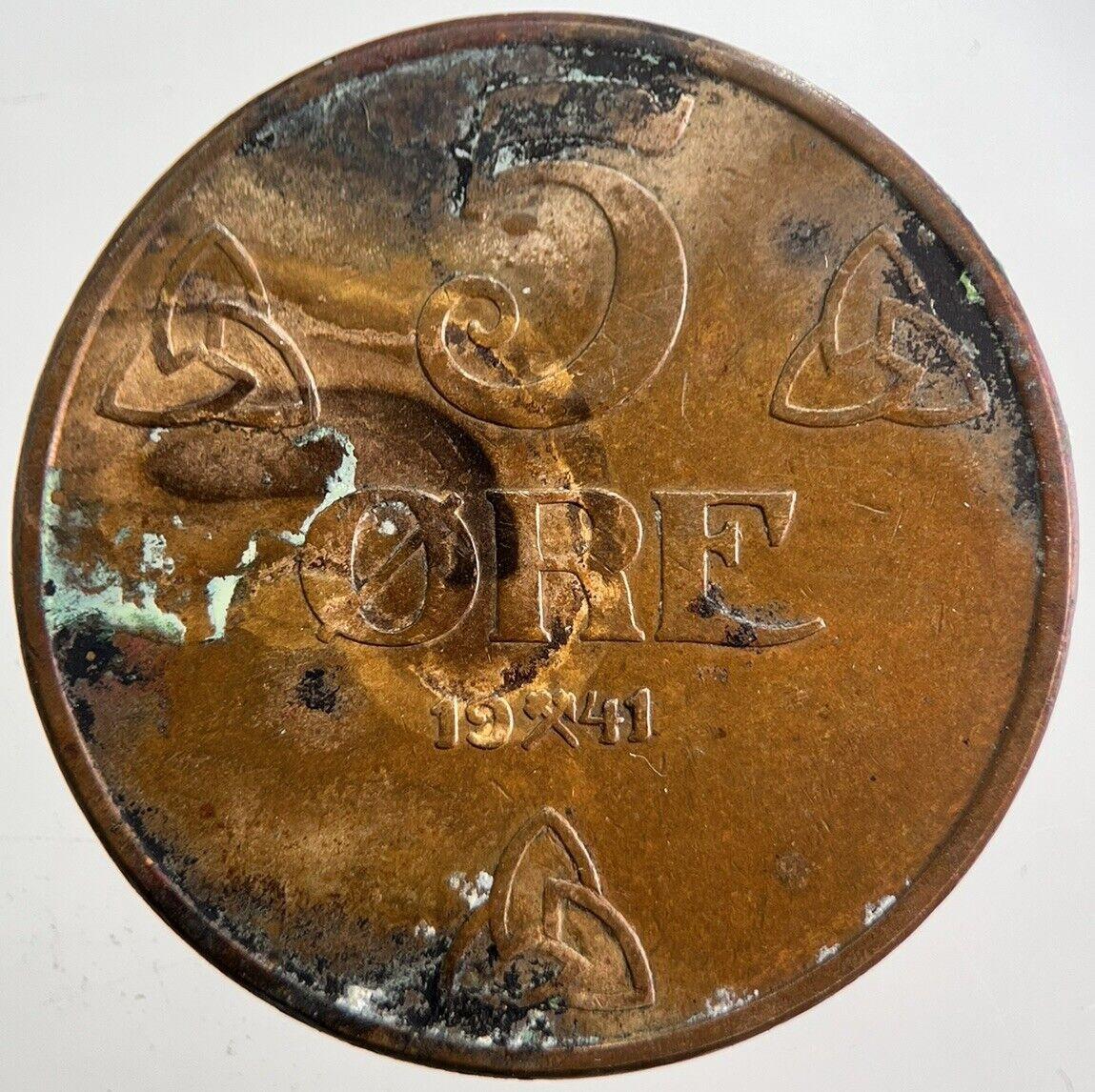 1941 Norway 5 Ore Coin | Very High Grade | a4939