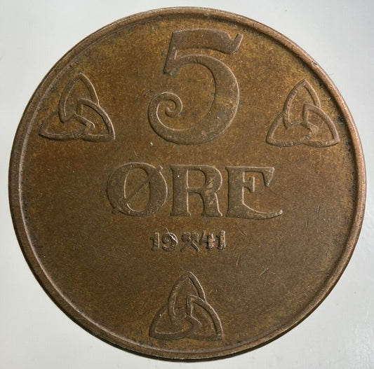 1941 Norway 5 Ore Coin | Fine Collectable Grade