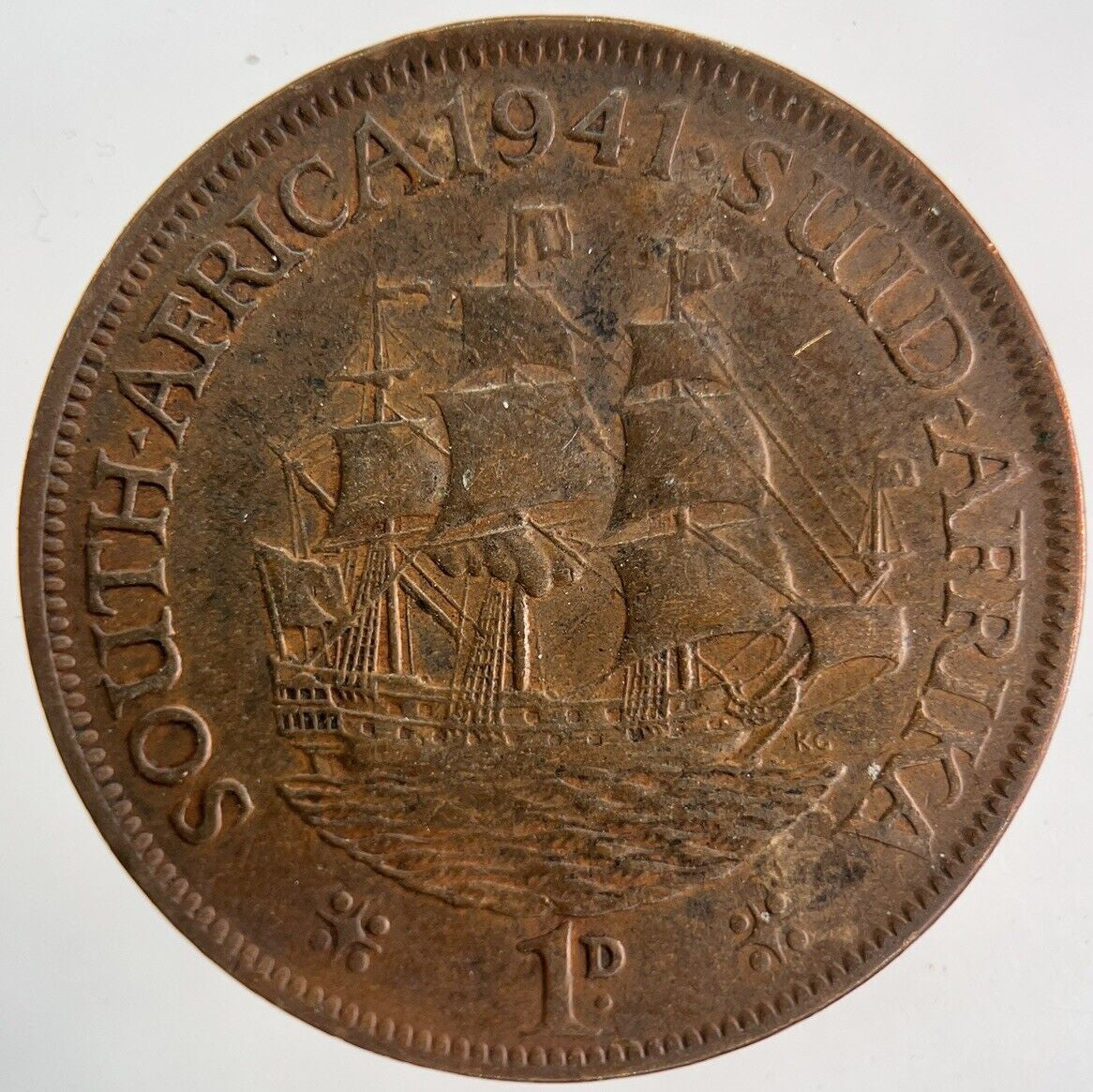 1941 South Africa One Penny Coin | Fine Collectable Grade