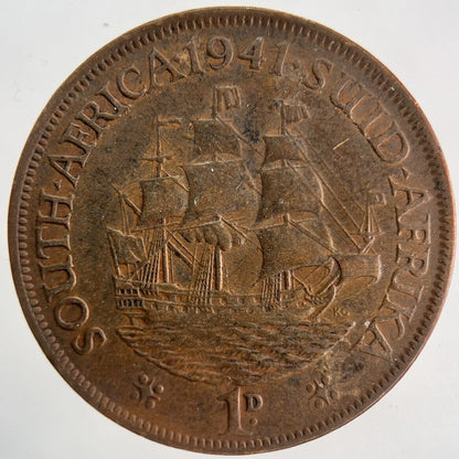 1941 South Africa One Penny Coin | Fine Collectable Grade