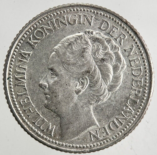 1941 Netherlands 25 Cents Silver Coin | Very High Grade