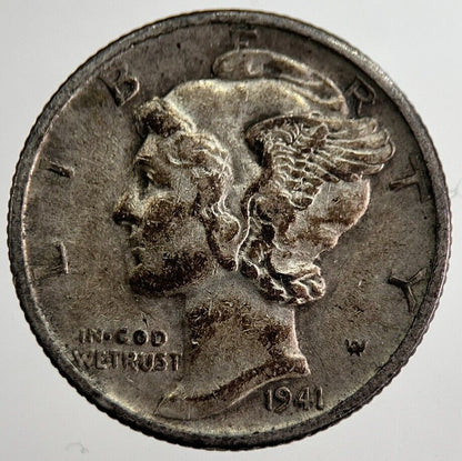 1941 US USA Mercury Dime Silver Coin | Fine Collectable Grade | a8535