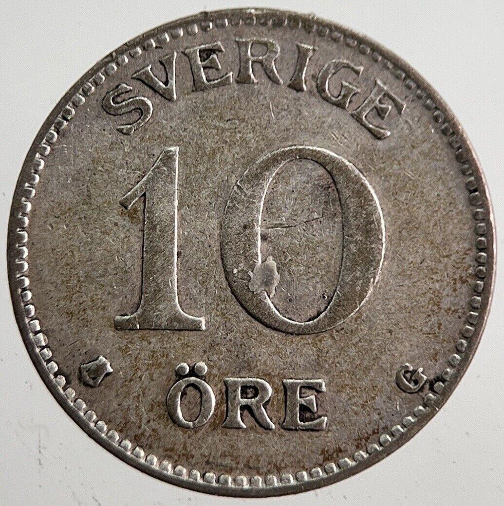1941 Sweden 10 Ore Silver Coin | Very High Grade | a7826
