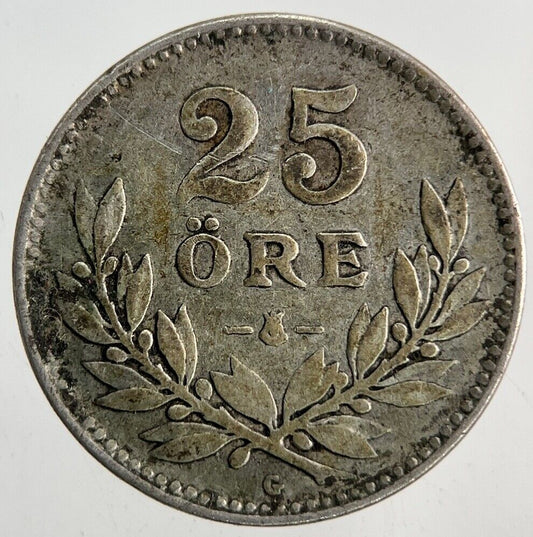 1941 Sweden 25 Ore Silver Coin | Fine Collectable Grade