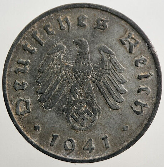 1941-A Germany Nazi 10 Pfennig Coin | Fine Collectable Grade | a2500