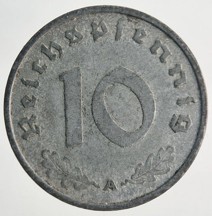 1941-A Germany Nazi 10 Pfennig Coin | Fine Collectable Grade | a1902