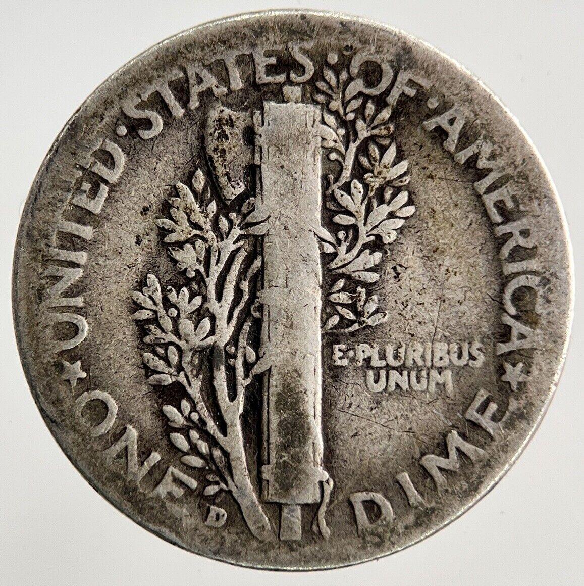 1941-D US USA Mercury One Dime Silver Coin | Collectable Grade