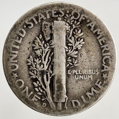 1941-D US USA Mercury One Dime Silver Coin | Collectable Grade