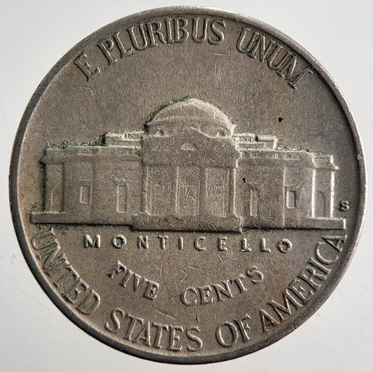 1941-S US USA Jefferson Nickel 5 Cents Coin | Fine Collectable Grade