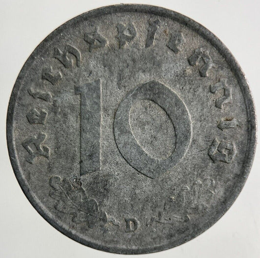 1941-D Germany Nazi 10 Pfennig Coin | Fine Collectable Grade