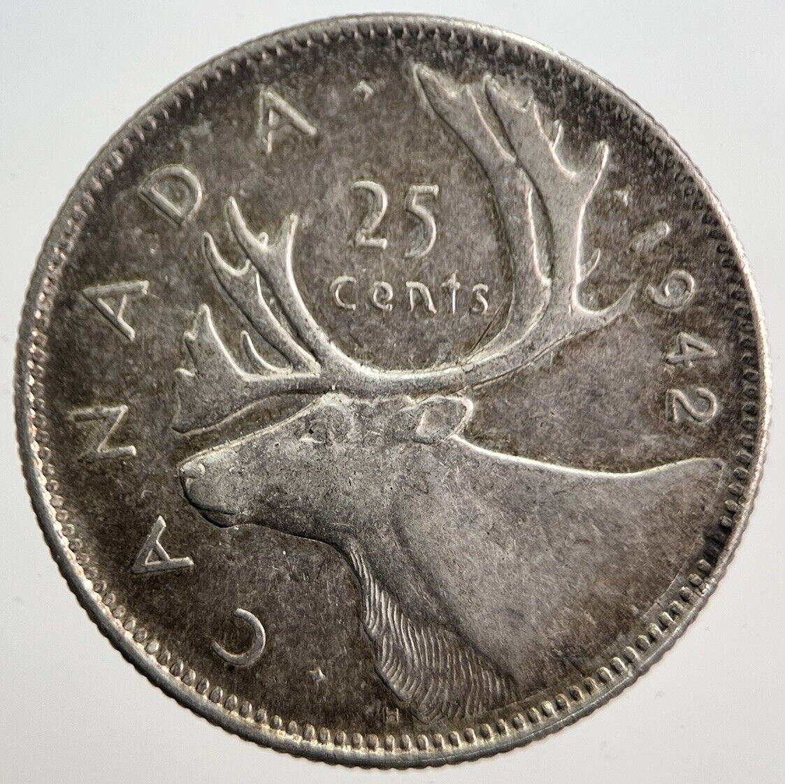 1942 Canada 25 Cents Silver Coin | Fine Collectable Grade | a7253