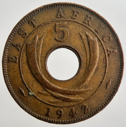 1942 East Africa 5 Five Cents Coin | Very High Grade | a7560